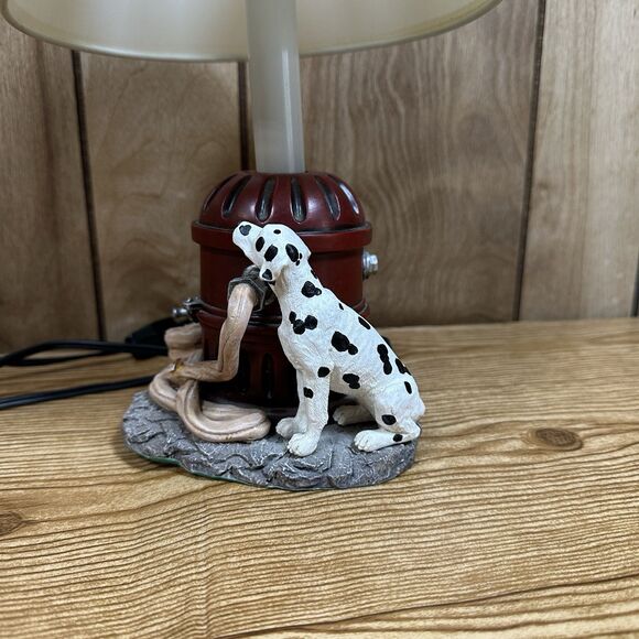 Vanmark Red Hats of Courage Tribute Lamp Firehydrant Dalmation Firefighter READ - Picture 2 of 8